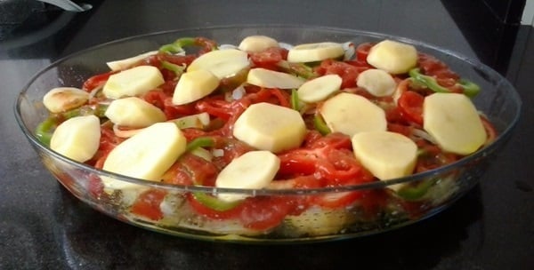 Filé de Merluza com Batatas ao Forno