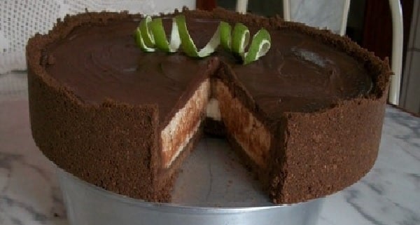 Torta de Limão com Ganache de Chocolate