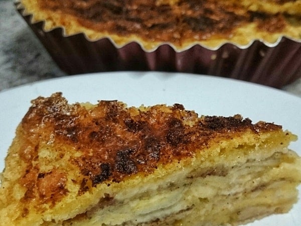 Torta de Banana em Camadas