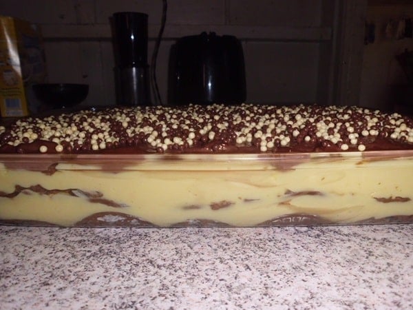 Pavê de Creme com Biscoito