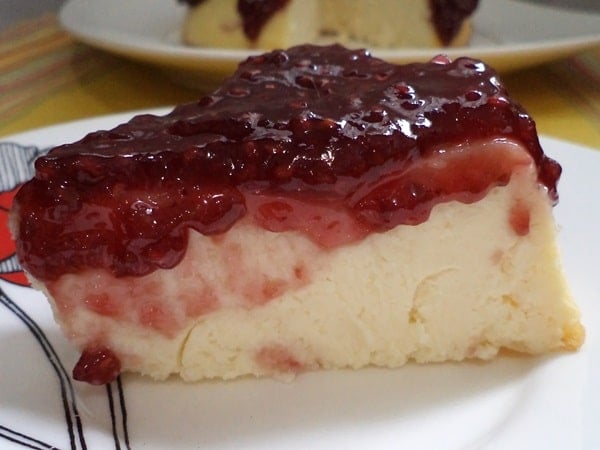Cheesecake de Ricota com Geleia