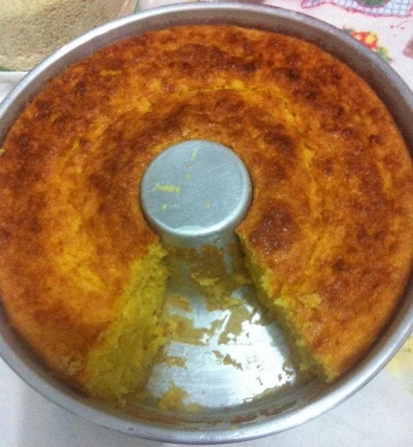 Bolo de Milho com Leite Condensado