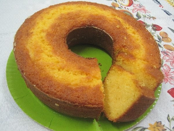 Bolo de Milho com Laranja