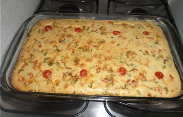 Torta de Liquidificador com Sobras de Arroz