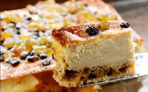 Torta de Ricota com Frutas Cristalizadas