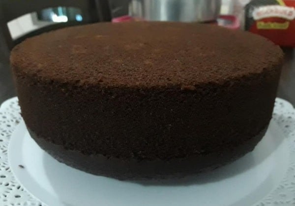 Pão de Ló de Chocolate Escaldado