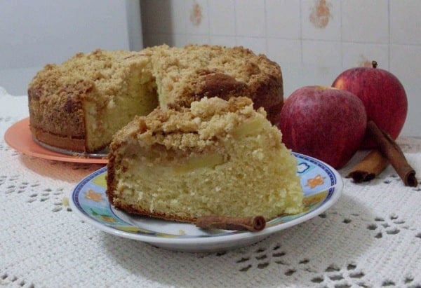 Torta de Maçã com Farofa Crocante