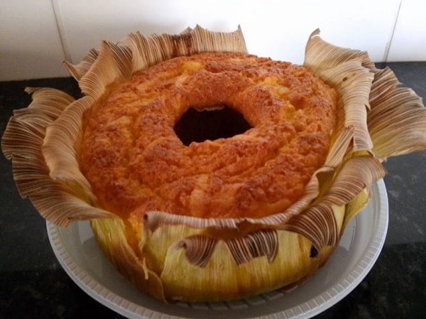 Bolo Pamonha na Palha