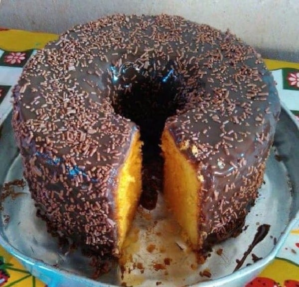 Bolo de Cenoura com Chocolate