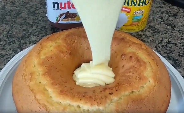 Bolo de Leite Ninho Vulcão