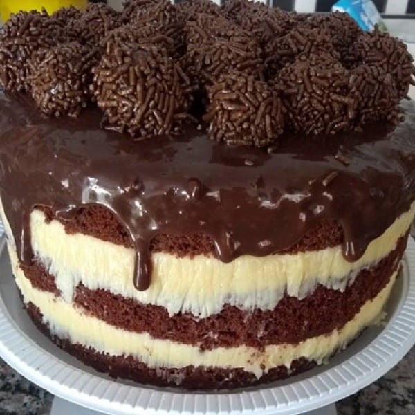 Massa de Bolo de Chocolate Para Rechear