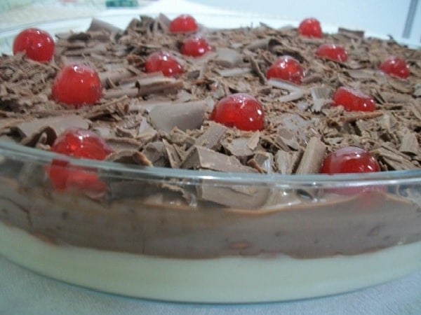 Pavê de Chocolate com Biscoito de Maizena
