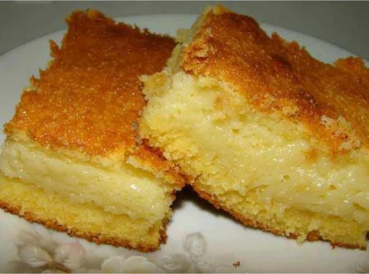 Bolo de fubá com queijo igual da roça todo feito no liquidificador