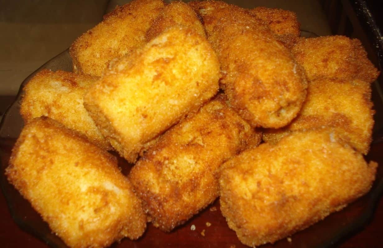 Banana frita de restaurante empanada perfeita pra acompanhar qualquer prato brasileiro