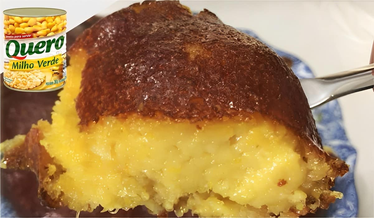 Bolo de milho de latinha com leite condensado feito com milho de lata igual da festa do milho