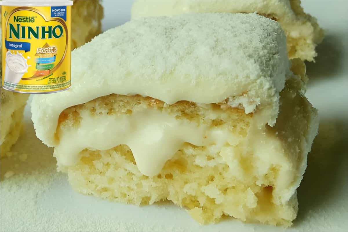 Bolo de Leite Ninho com recheio fácil e delicioso para sua festa ou até mesmo como sobremesa