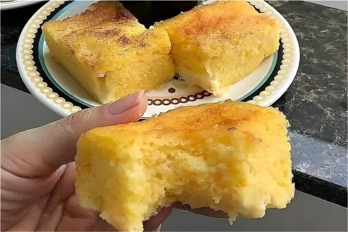 Bolo de milho com flocão um bolo de milho igual nossas avós faziam