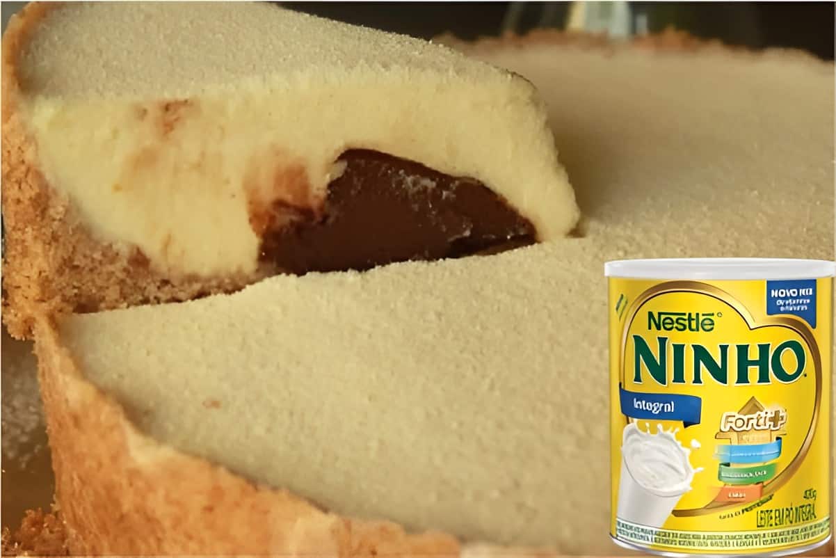 Torta de Leite Ninho com chocolate uma sobremesa deliciosa para todos os dias da semana
