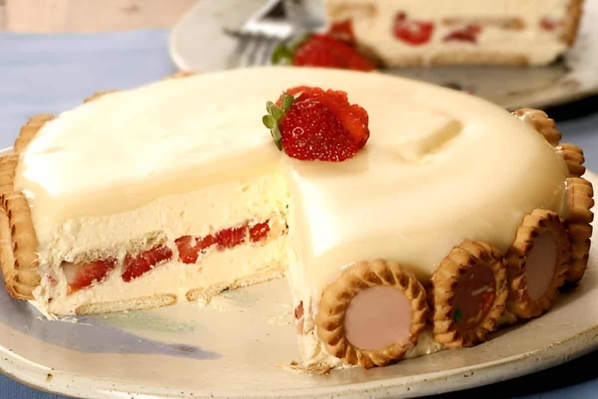 Receita de torta holandesa com morango e chocolate branco uma sobremesa deliciosa