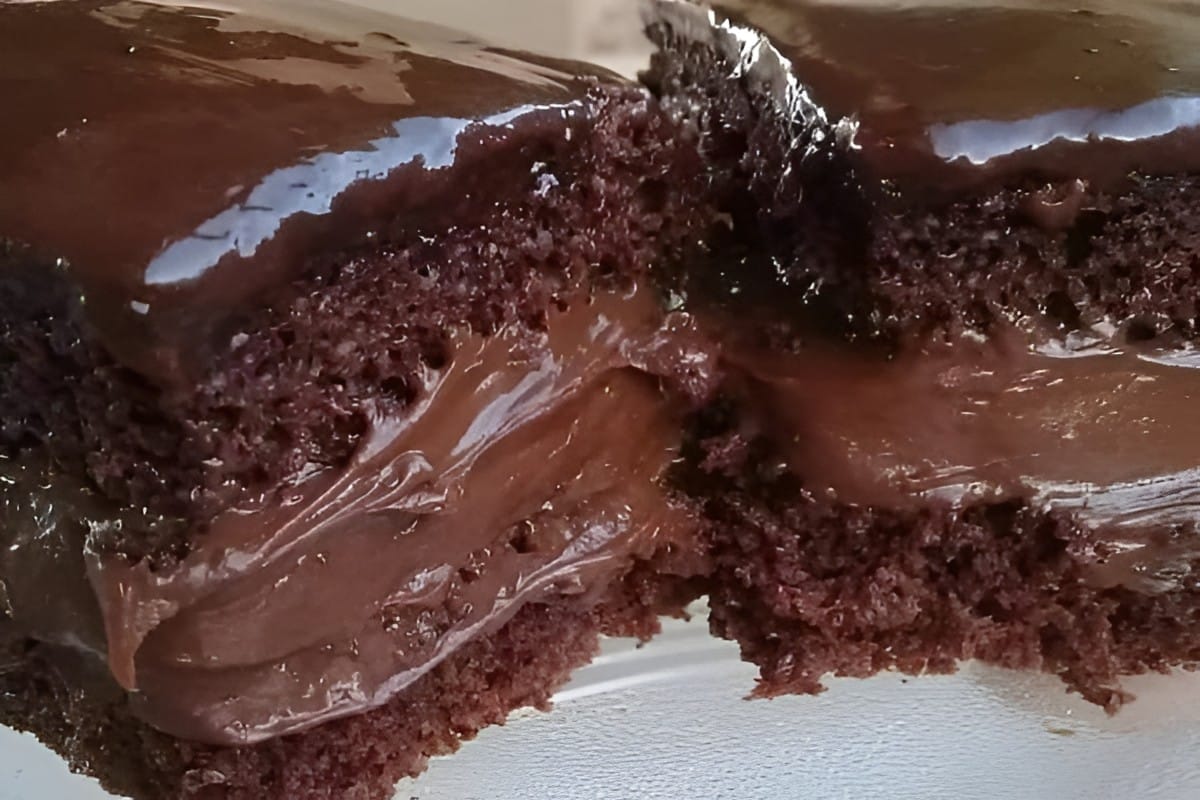 Bolo de chocolate recheado com brigadeiro e cobertura de chocolate o queridinho das crianças