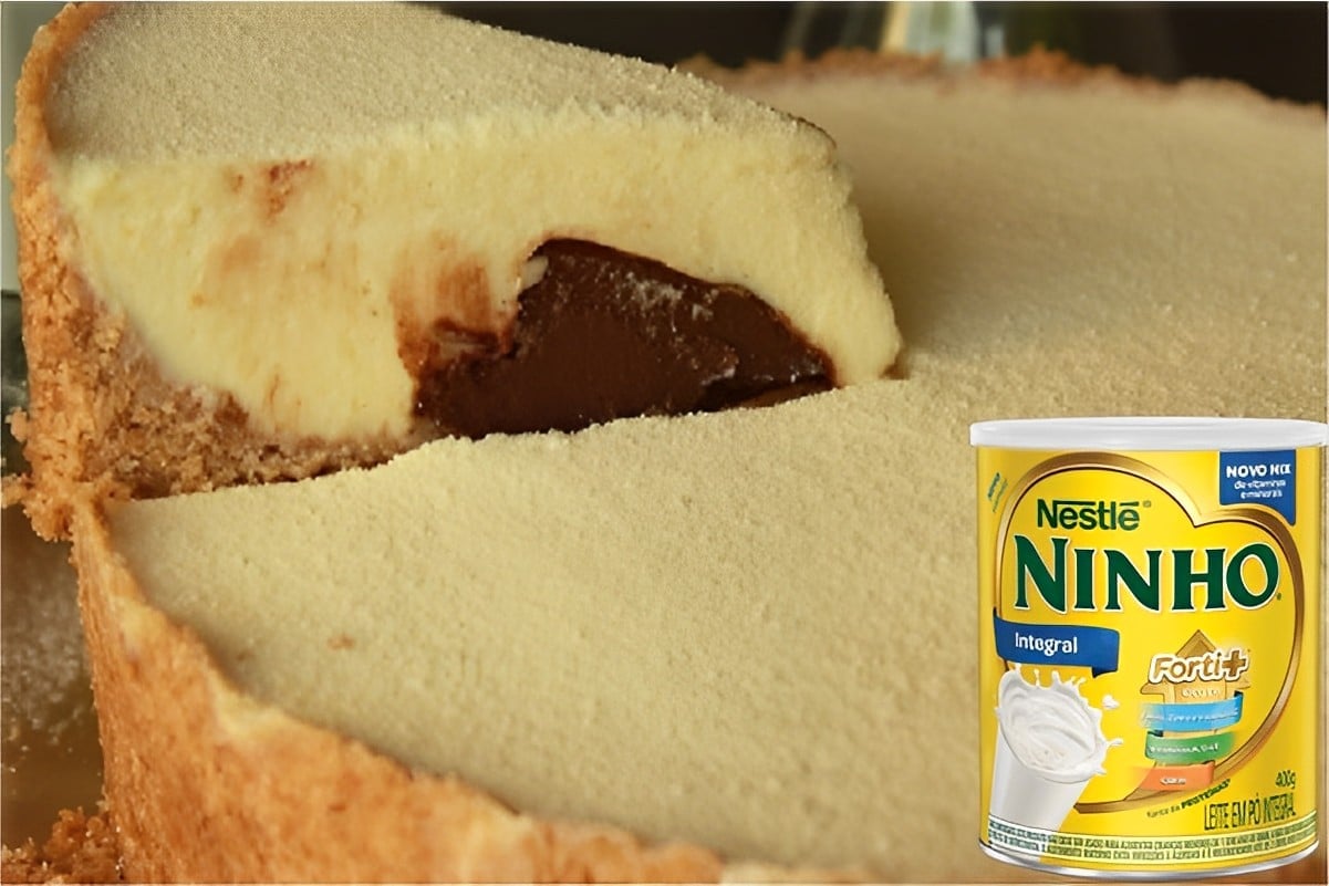 Torta mousse de leite Ninho com Nutella a sobremesa perfeita para o dia dos pais