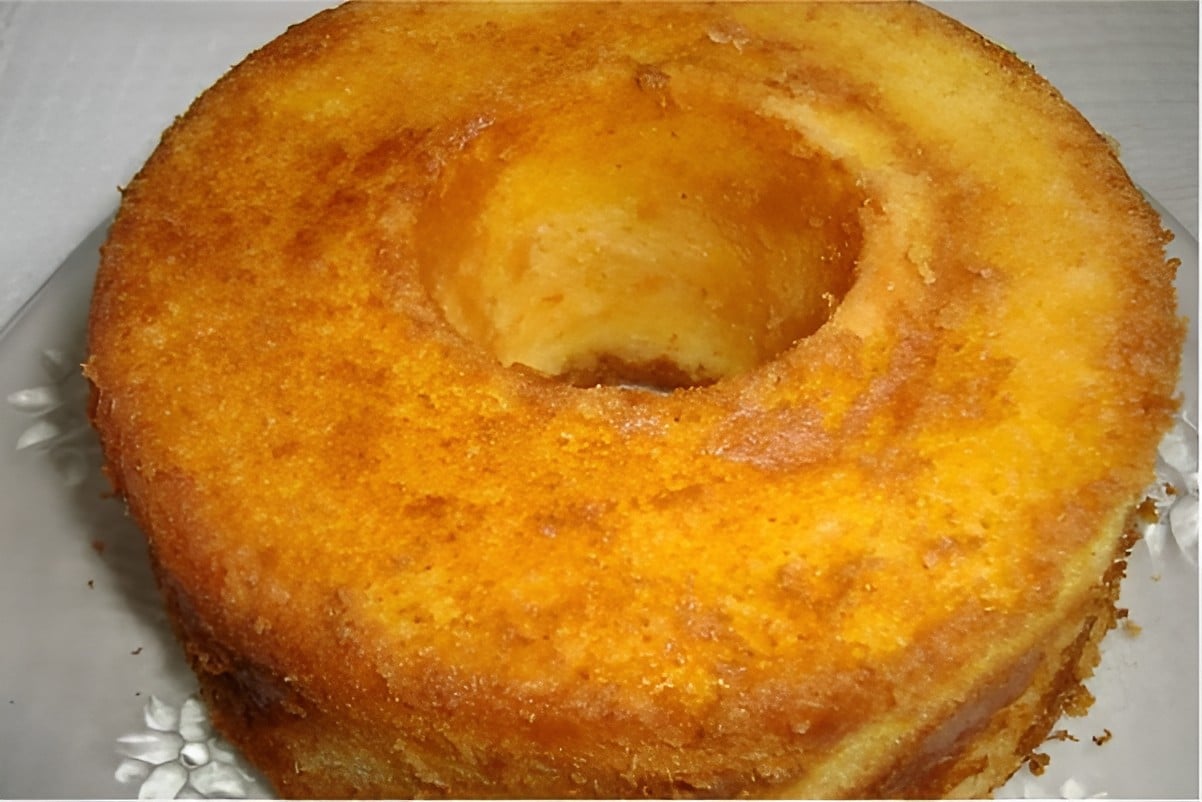 Bolo de fubá com laranja e queijo igual minha avó fazia uma delícia