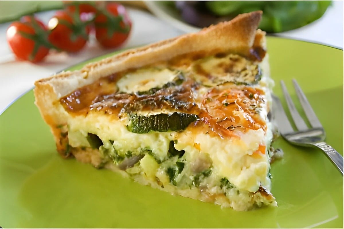 Torta de abobrinha com queijo parmesão um lanche delicioso saudável e perfeito