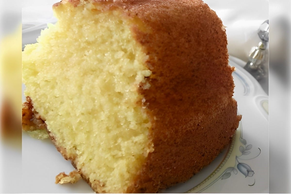 Bolo areia um bolo amanteigado delicioso que desmancha na boca perfeito para o café