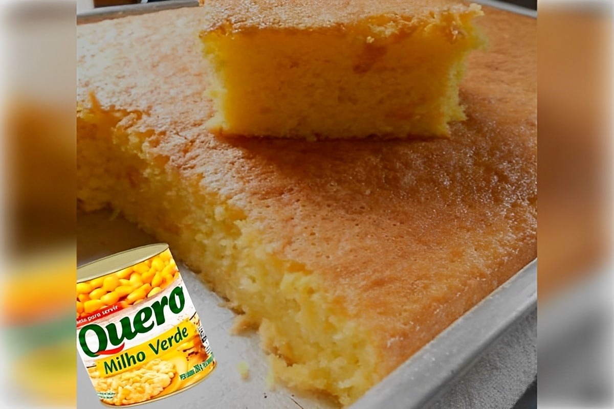 Bolo de milho com milho de lata para fazer em qualquer época do ano uma delícia