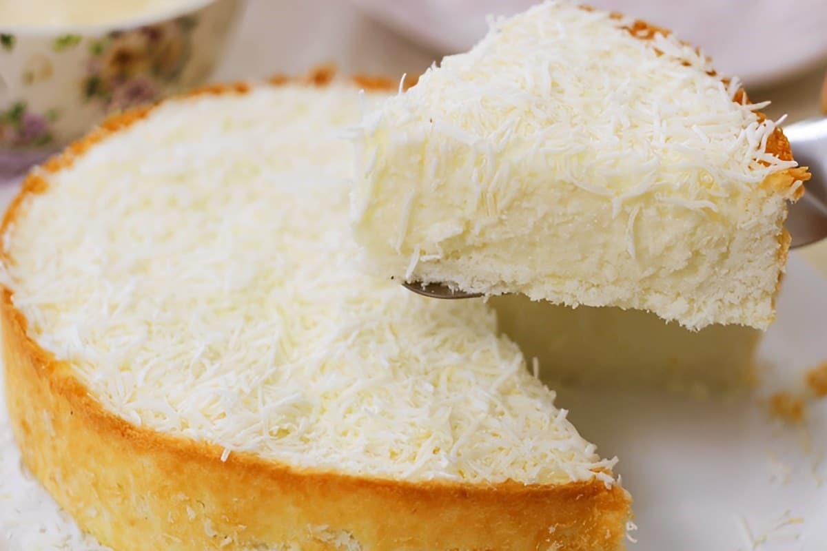 Torta dos anjos uma torta de coco simples e prática de preparar uma sobremesa deliciosa