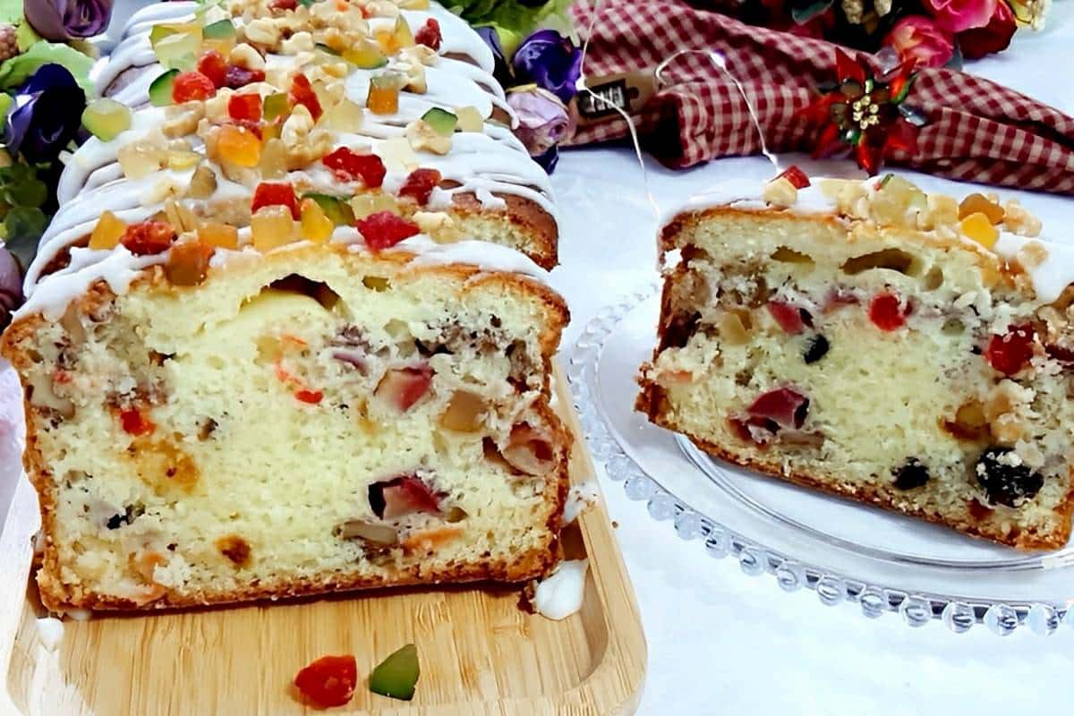Bolo de natal com nozes frutas cristalizadas e passas uma delícia simples de preparar