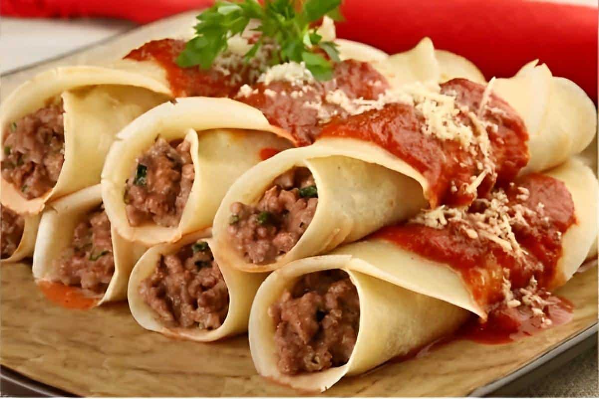 Panqueca de carne moída fofinha muito fácil é só bater os ingredientes e levar para frigideira