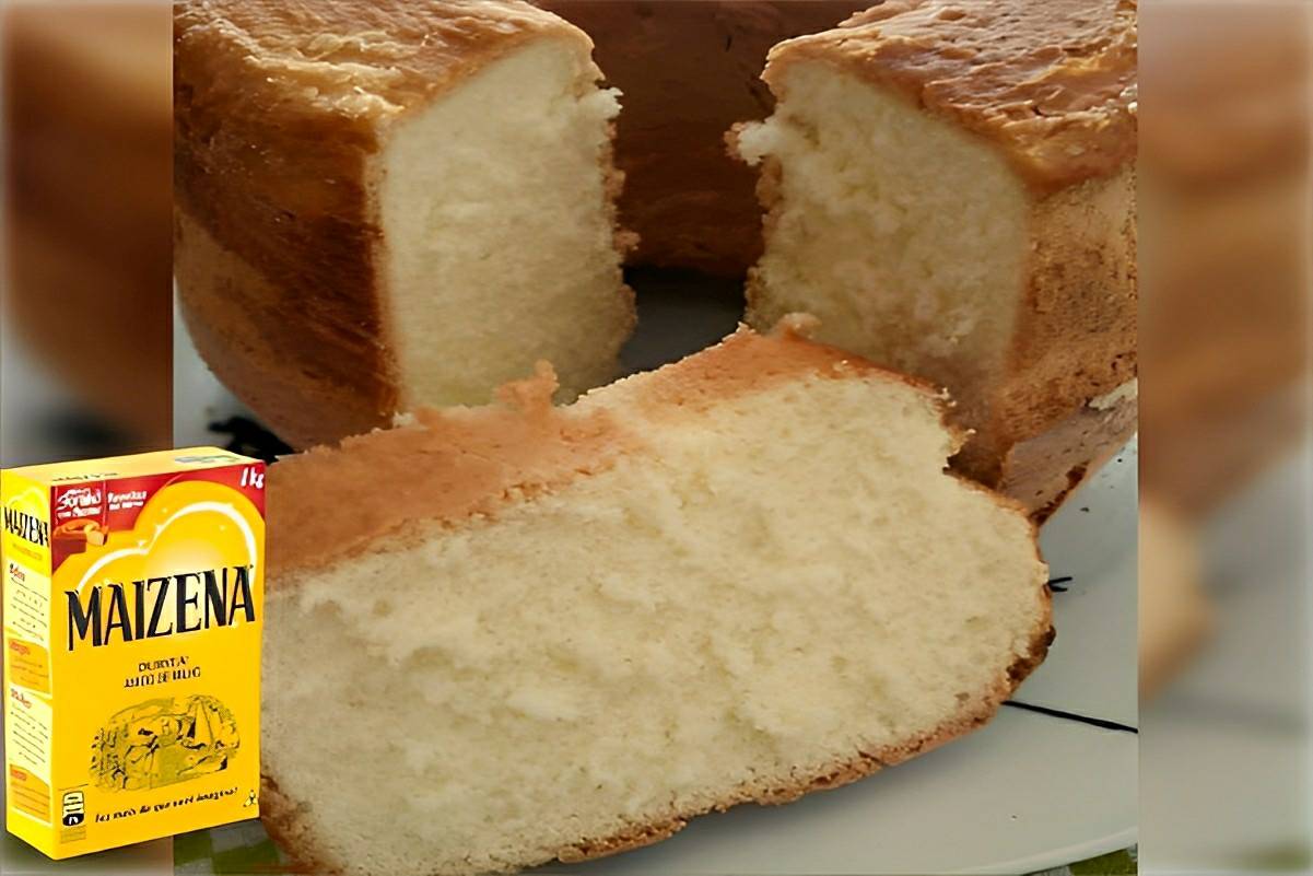 Bolo de maisena ou bolo brevidade um bolo bem levinho que desmancha na boca