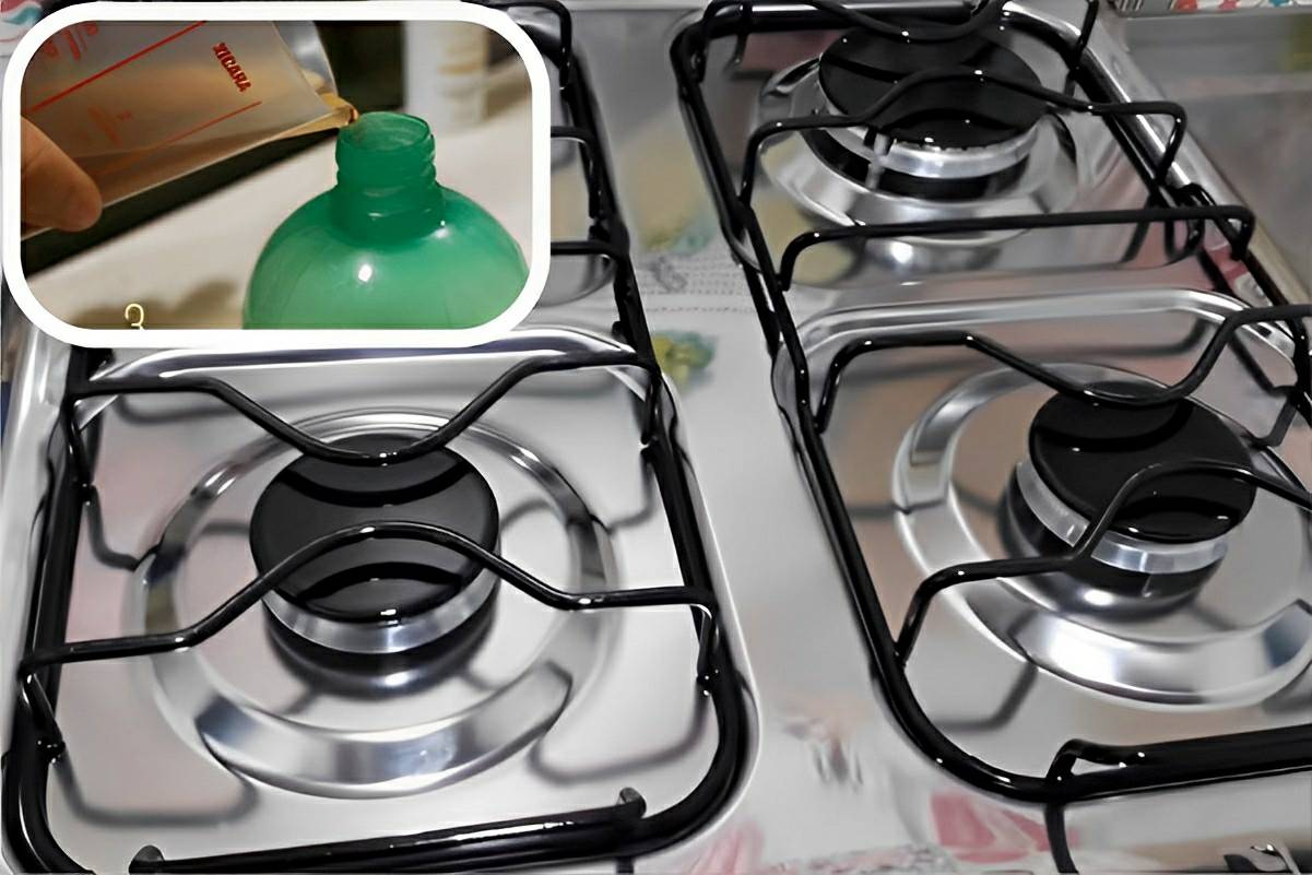 Misturinha caseira para limpar fogão limpa como mágica e deixa brilhando como novo
