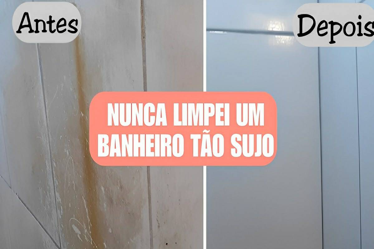Misturinha para limpar azulejo encardido depois que usei meu banheiro ficou novinho