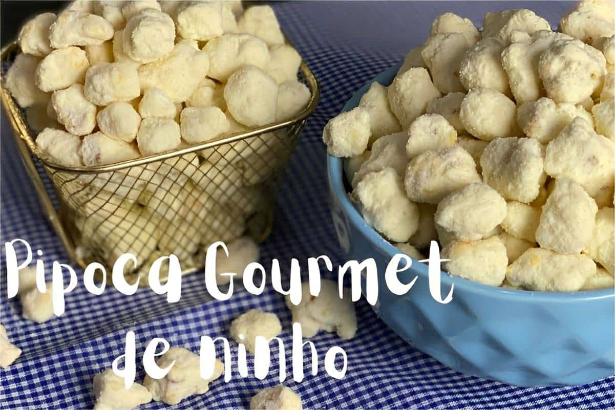 Pipoca de Leite Ninho simples e deliciosa perfeita para saborear com um filme