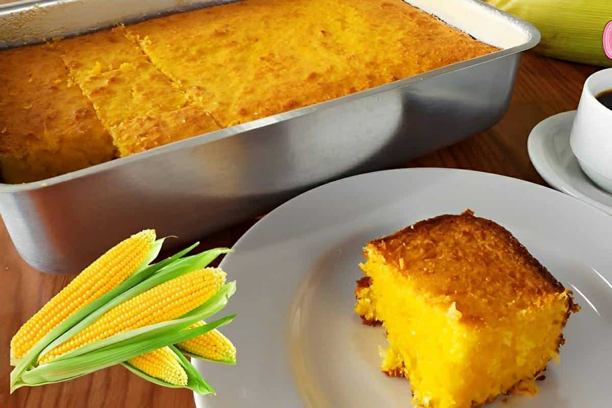 Bolo de milho original da fazenda sem fubá sem farinha e sem fermento uma delícia