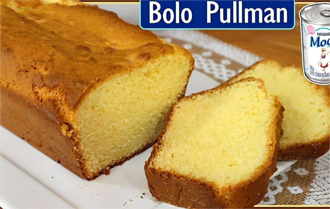 Bolo caseirinho com leite condensado tipo Pullman bem macio fofinho e saboroso