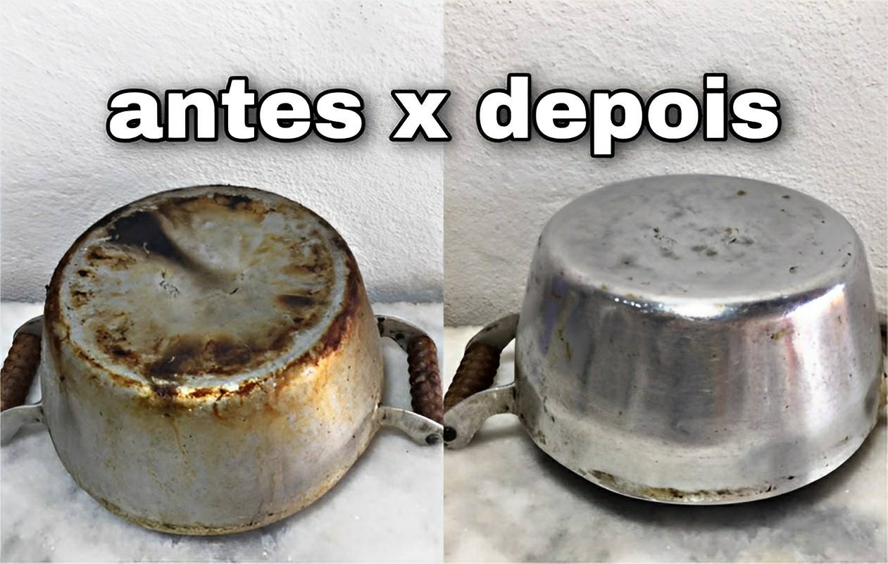 Misturei esses produtos e removi as manchas da minha panela com essa misturinha mágica