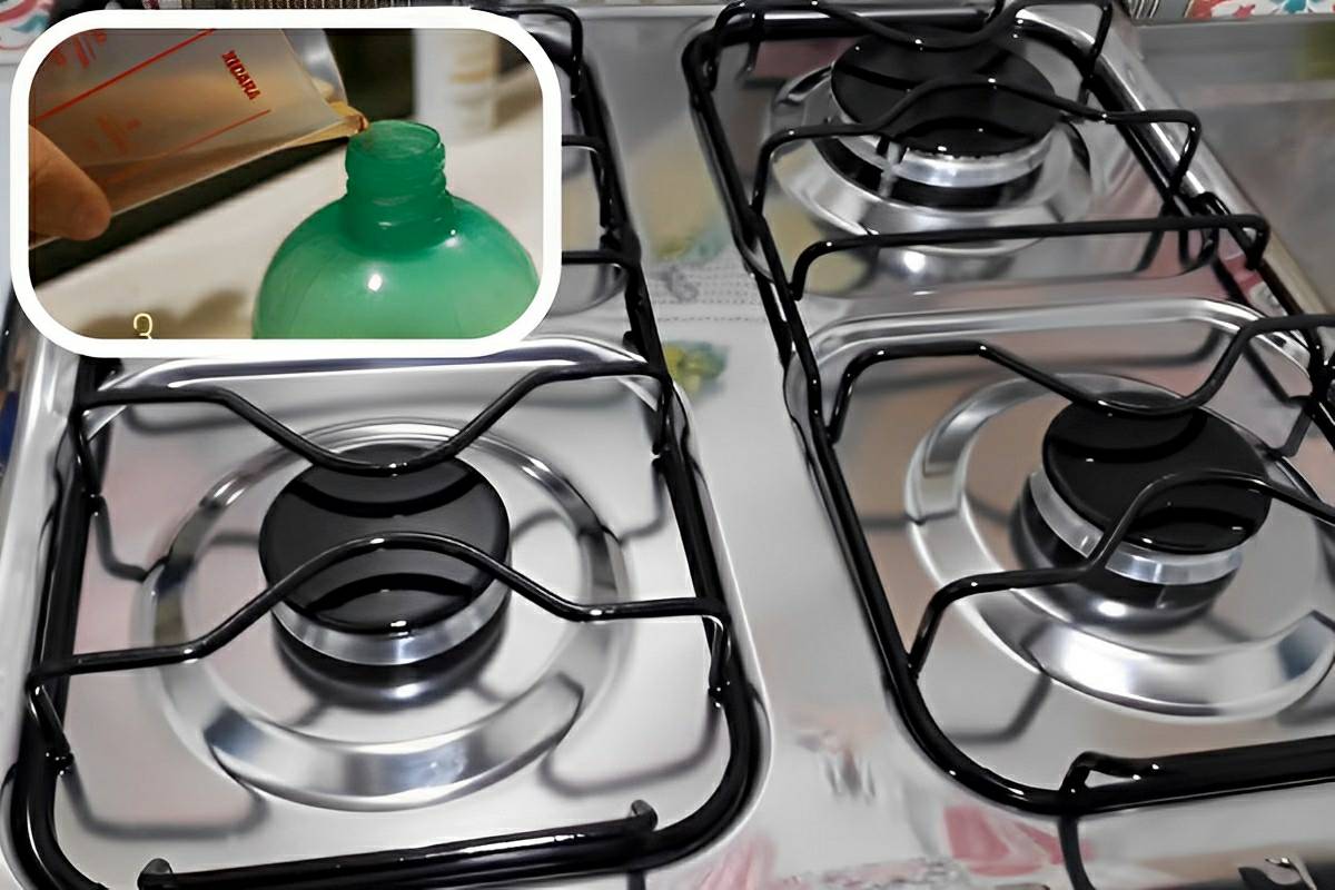 Misturinha caseira para limpar fogão sem fazer esforço e deixar o fogão brilhando como novo