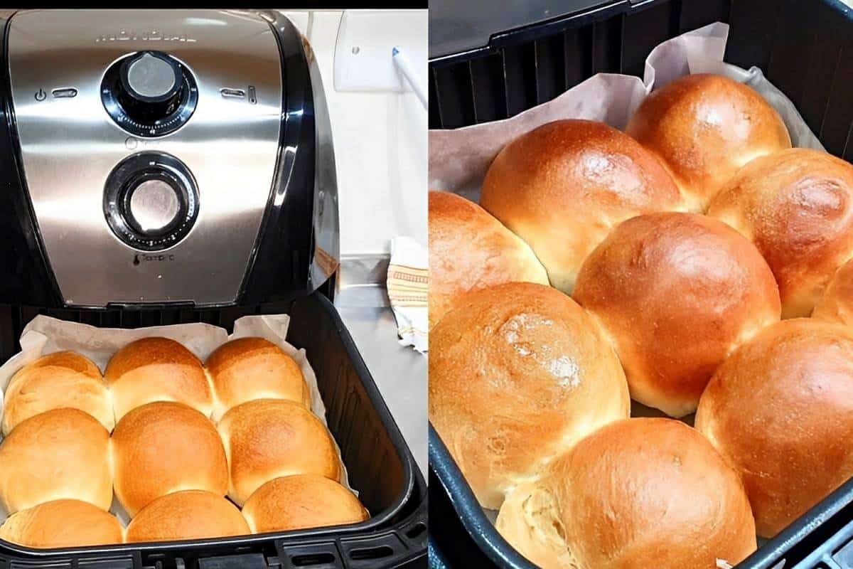Pão na airfryer um pão caseiro fofinho e saboroso que fica pronto em poucos minutos
