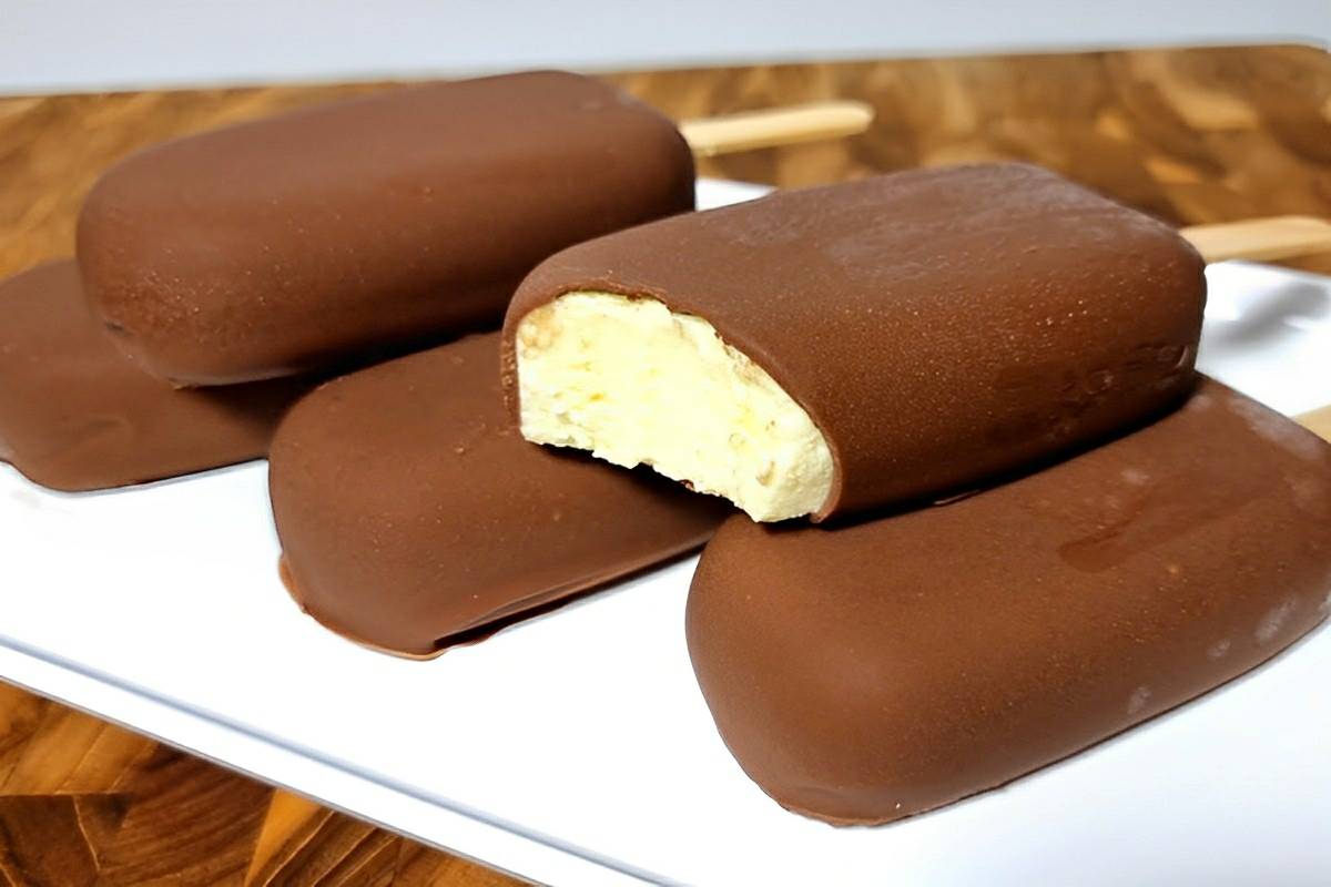 Picolé Skimo caseiro delicioso e muito fácil de preparar toda a família vai adorar