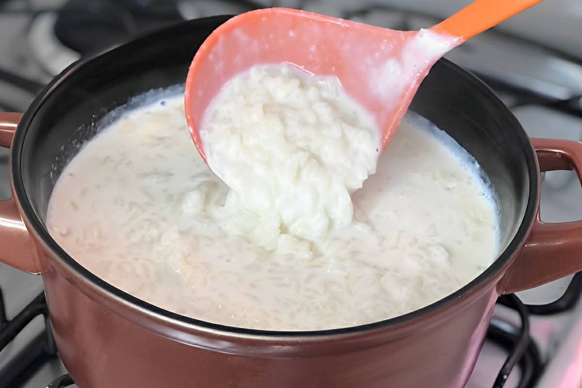 Arroz doce cremoso receita igual minha avó fazia pra mim e meus primos quando éramos crianças