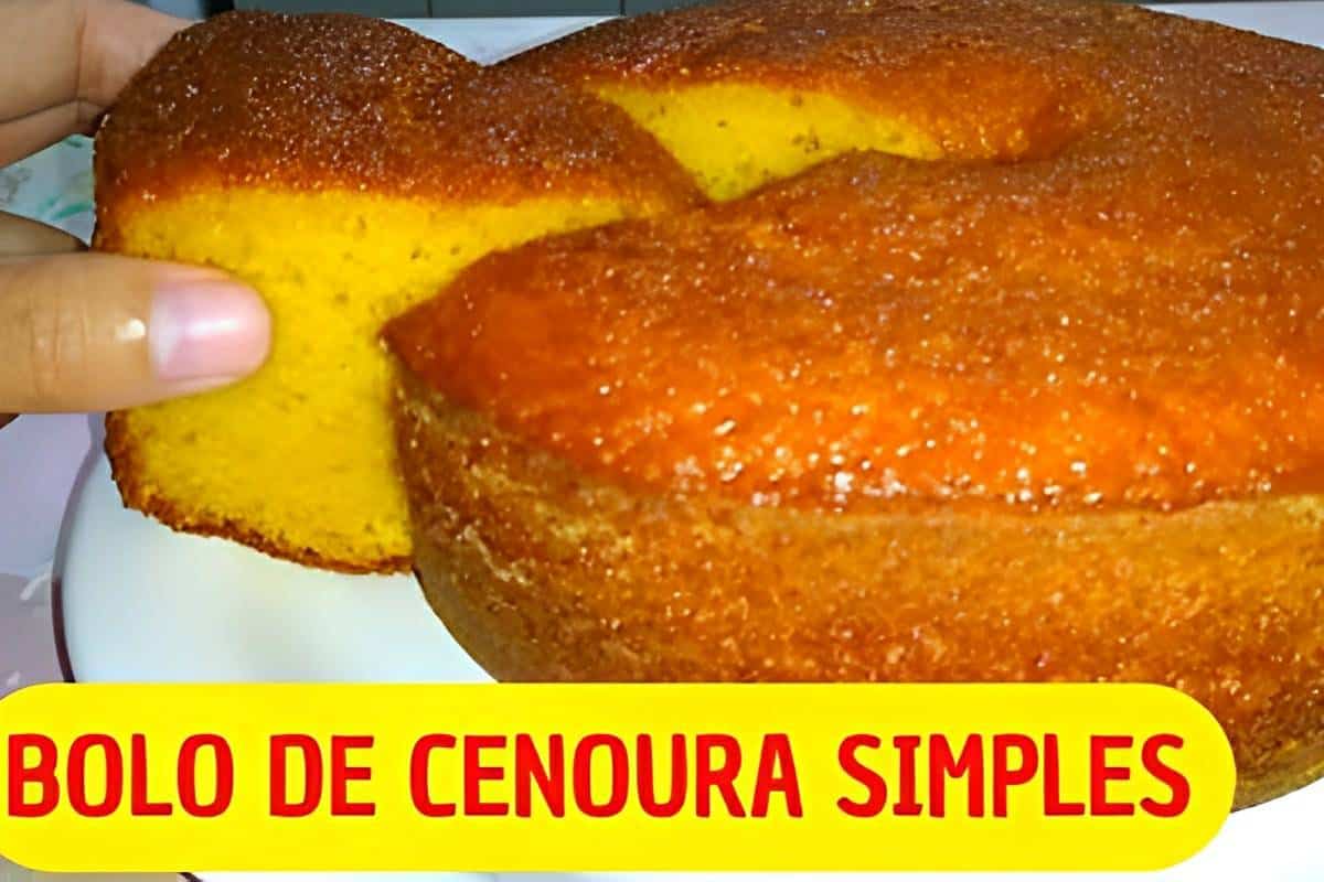 Bolo de cenoura simples fácil e prático basta bater os ingredientes e levar ao forno
