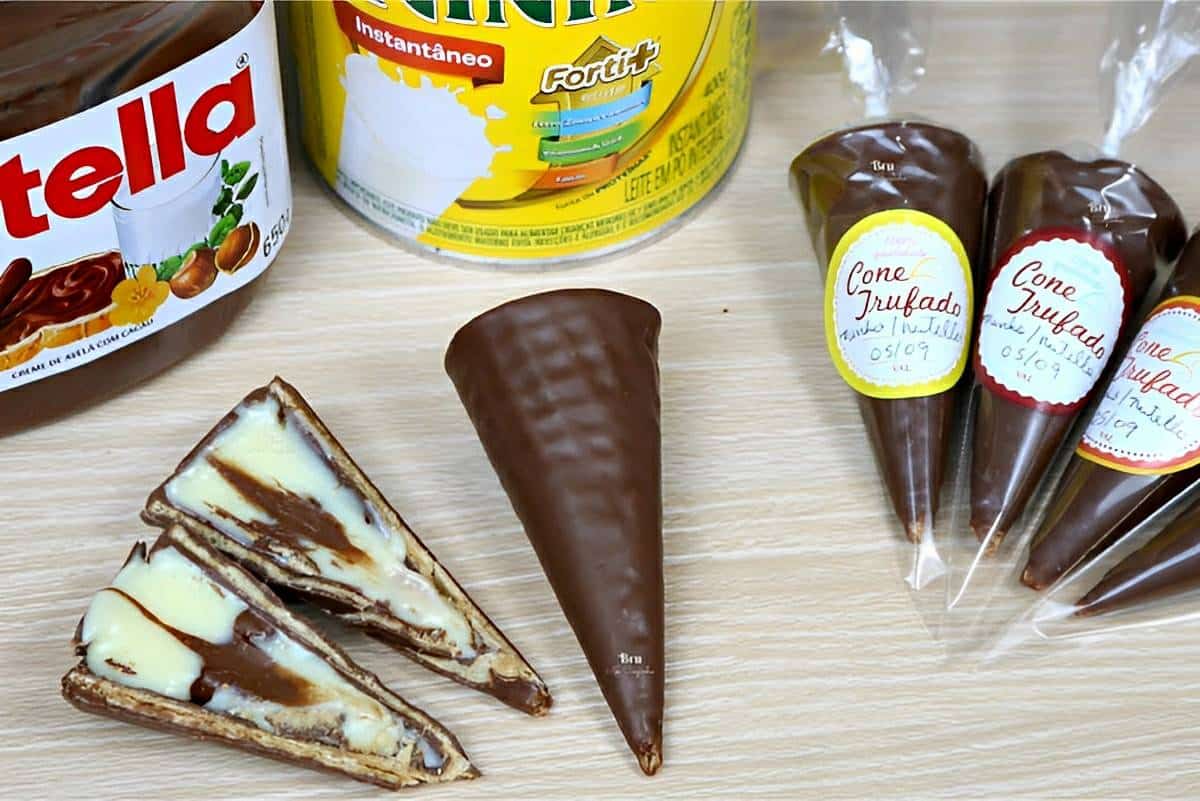 Cone trufado recheado para ganhar um dinheiro extra nessa páscoa