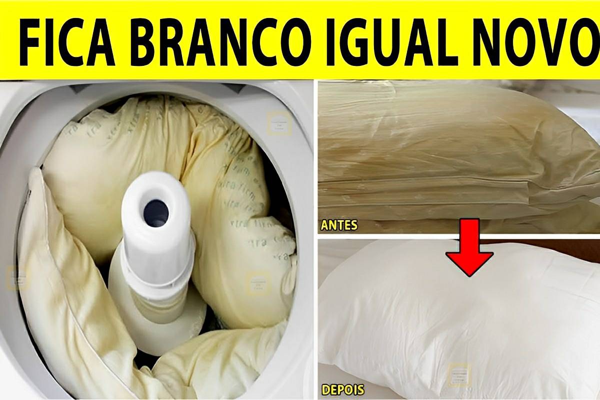 Dica caseira para lavar travesseiro deixando-o branco como novo e livre dos ácaros