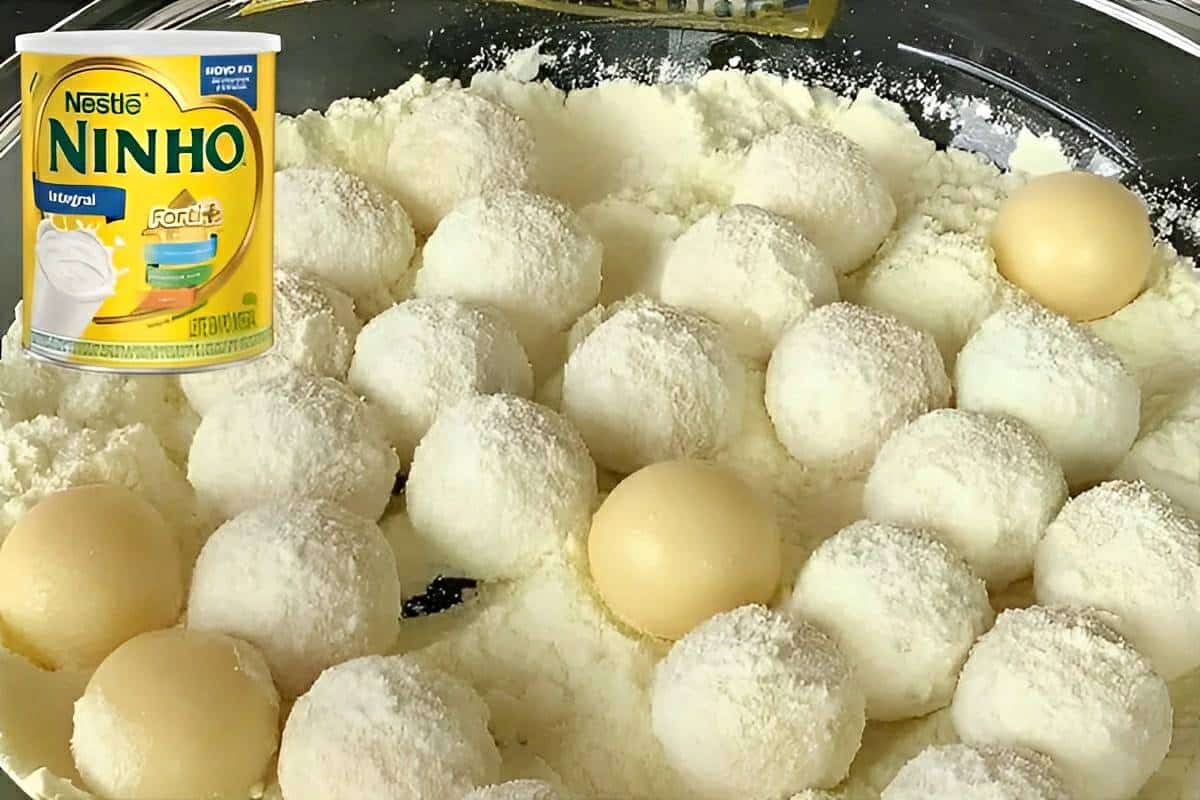 Docinho de Leite Ninho que não vai ao fogo é só misturar os ingredientes modelar e servir