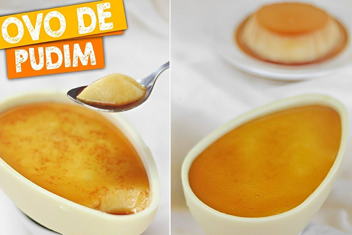 Ovo de páscoa recheado de pudim é a sobremesa sensação dessa páscoa e sua família vai adorar