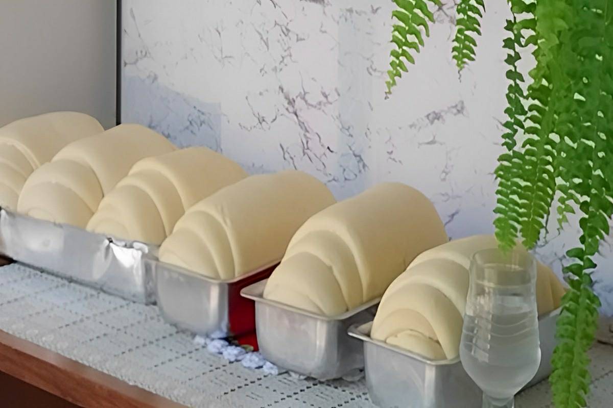 Pão caseiro que cresce muito e fica macio e fofinho ideal para o seu lanche ou café