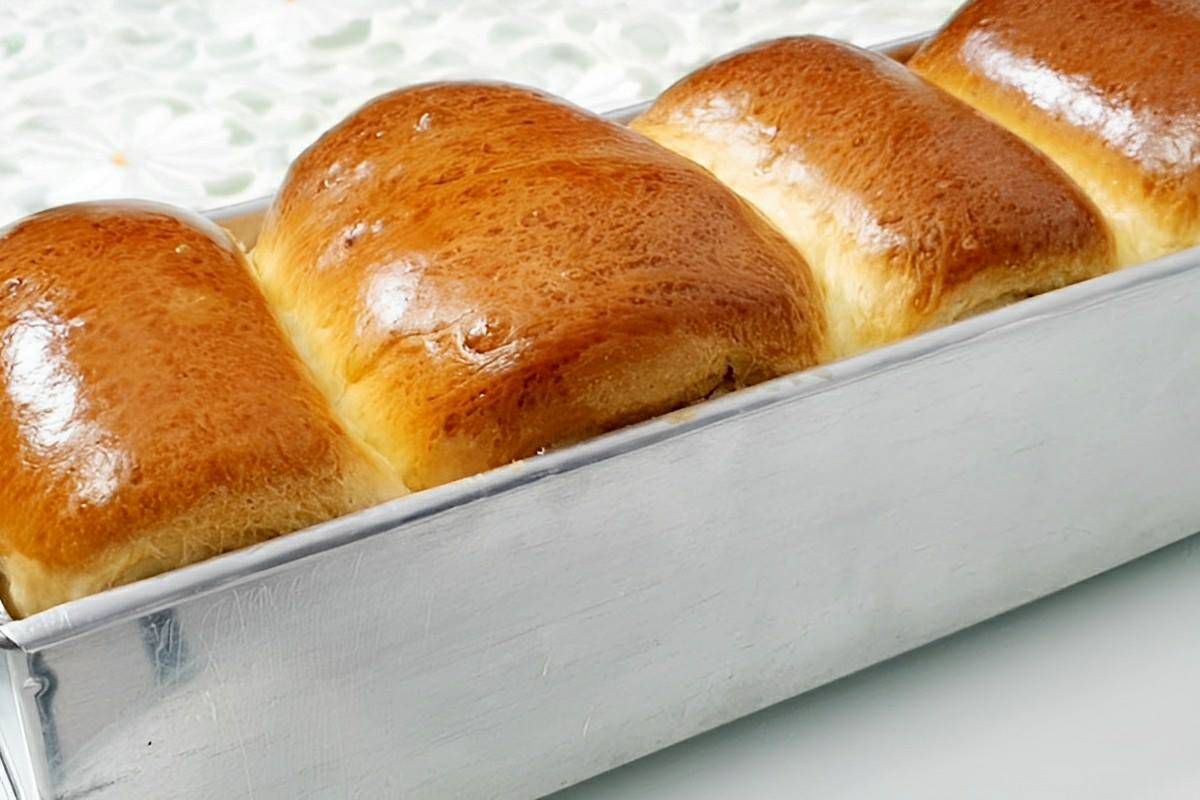 Pão de manteiga um pão caseiro delicioso perfeito para o seu café da manhã ou lanche
